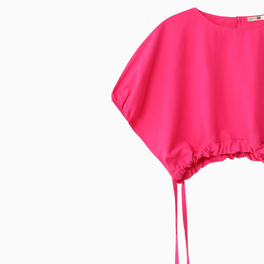 Short Sleeve Shirt With Shrinkable Waist 31349
