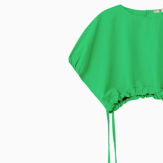 Short Sleeve Shirt With Shrinkable Waist 31349