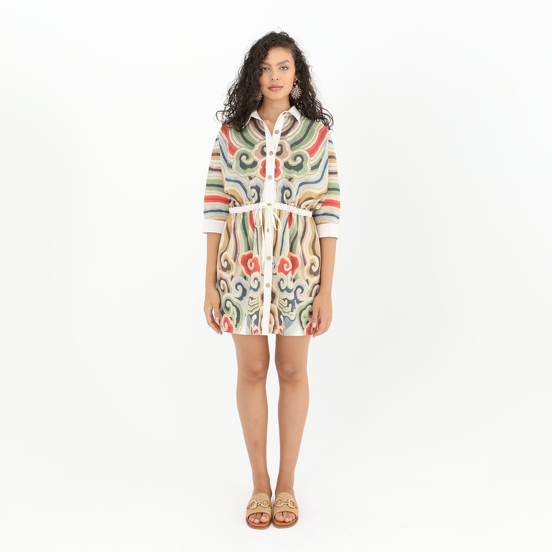 Stylish Print Button-Up Kimono - Lightweight and Versatile