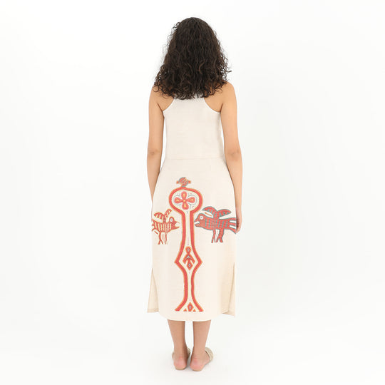 Back view of Tribal Print Button Up Vest - Available in XS, S, M, L