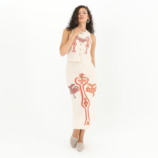 Tribal Print Button Up Vest 60844