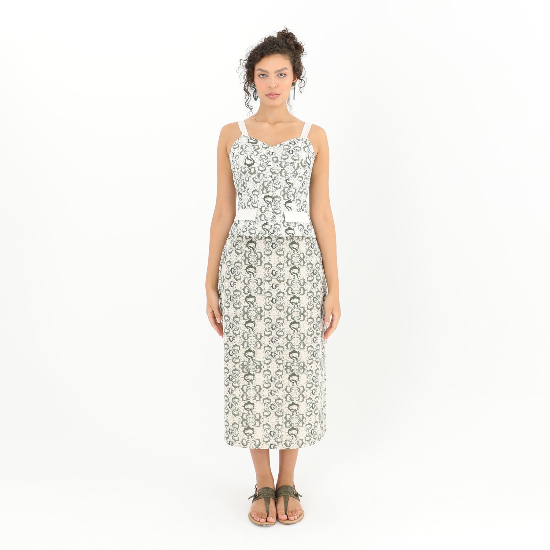 Abstract Print Bustier Top - Stylish and Comfortable