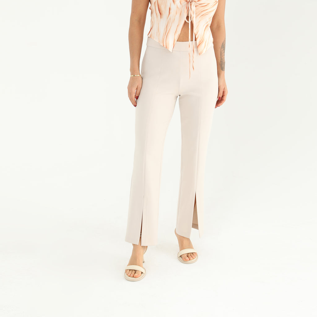 Front Slit Straight Leg Suit Pants 60622 – SoulofMu