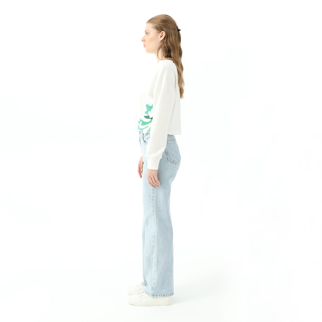 Patterned Embroidered Sweatshirt 31440
