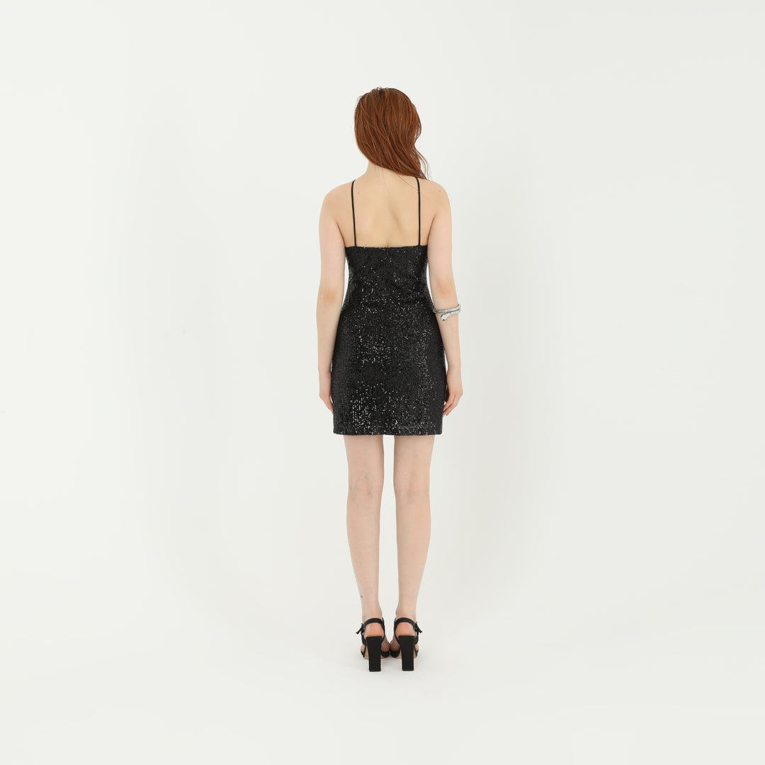 Strappy Halter Sequin Mini Dress 60734
