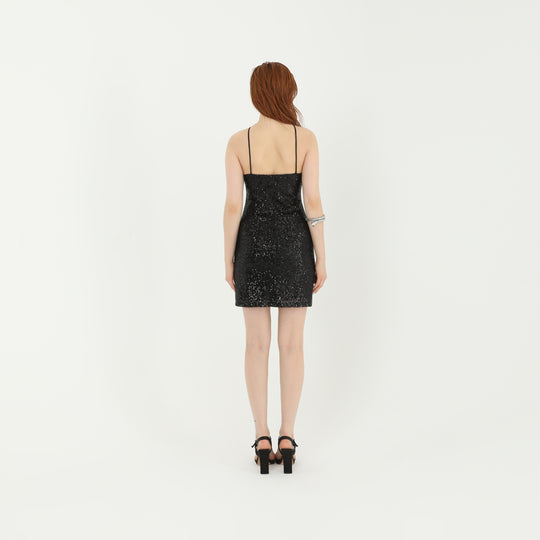 Strappy Halter Sequin Mini Dress 60734