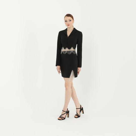 Fringe Trim Mini Skirt 60707