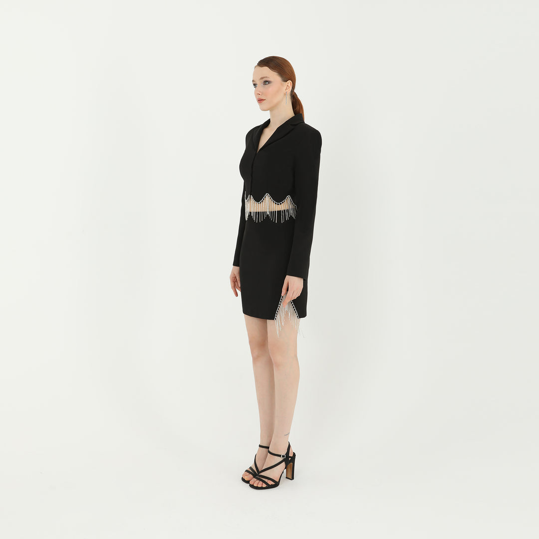 Fringe Trim Mini Skirt 60707