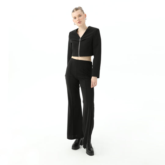 Pleat Detailed Zipper Blouse 31500
