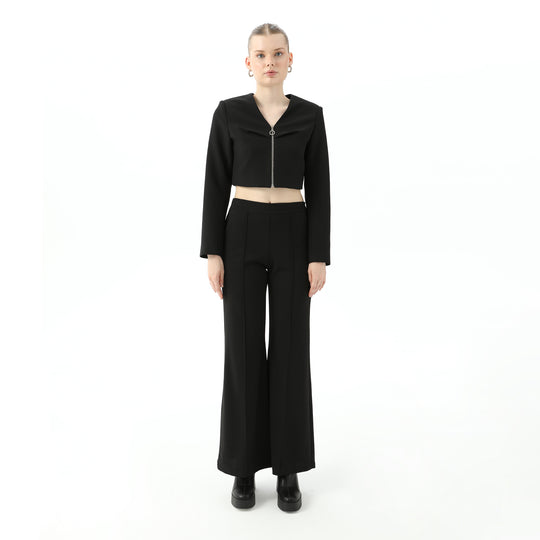 Pleat Detailed Zipper Blouse 31500