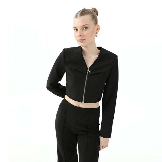 Pleat Detailed Zipper Blouse 31500