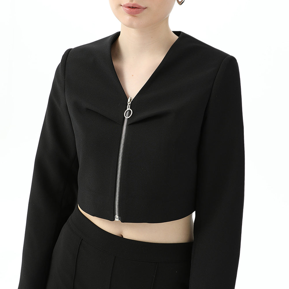 Pleat Detailed Zipper Blouse 31500