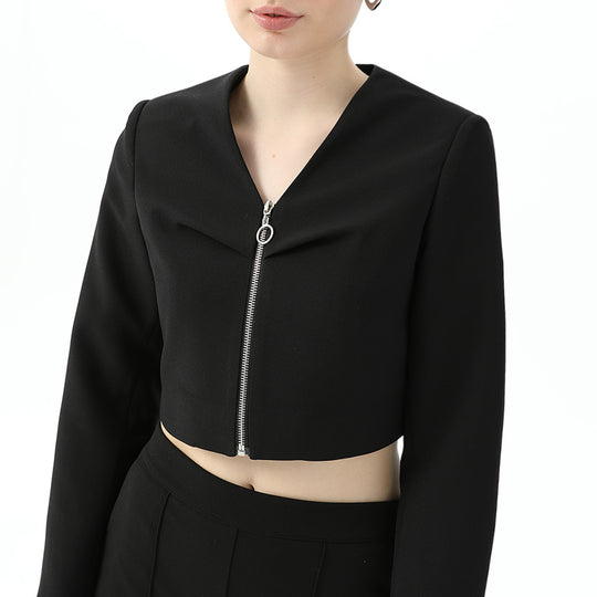 Pleat Detailed Zipper Blouse 31500