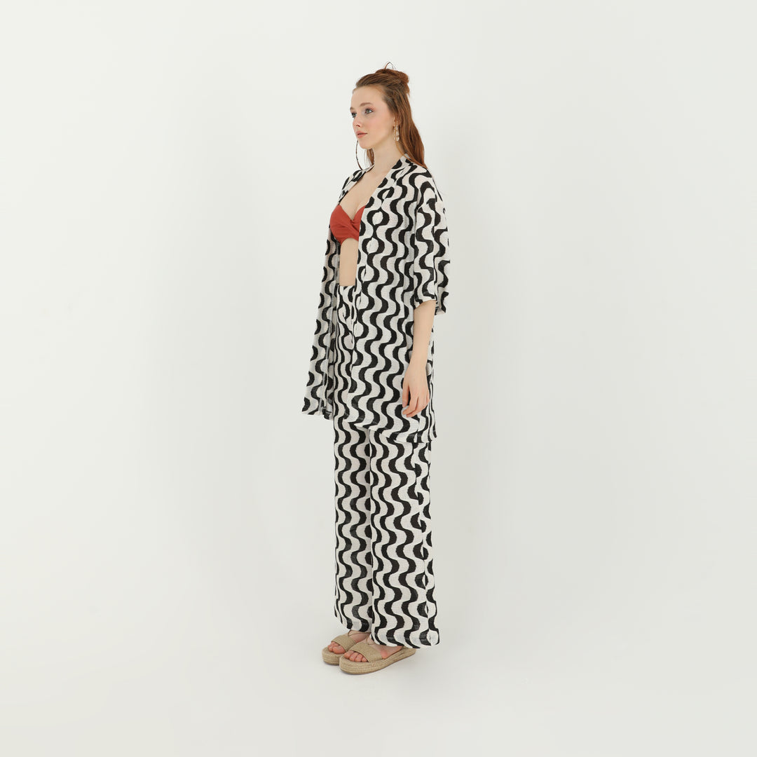 Ric Rac Print Short Kimono 60691 – SoulofMu