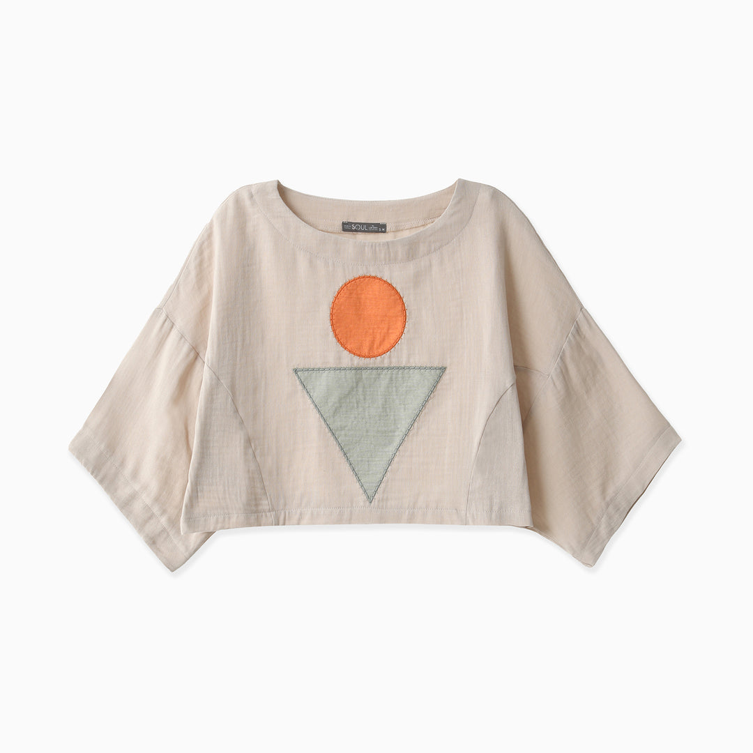 Embroidery Cotton Crop Blouse 31257