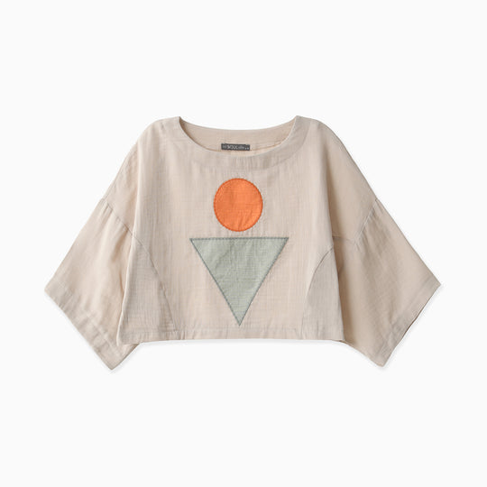 Embroidery Cotton Crop Blouse 31257