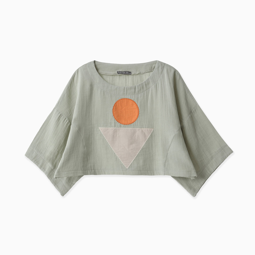 Embroidery Cotton Crop Blouse 31257