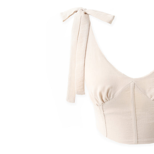 Shoulder Tie Crop Tank 31327