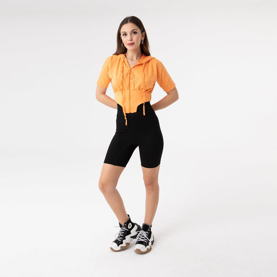 Asymmetric Hem Detailed Hoodie 31172