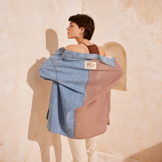 Denim Garn Oversize Shirt 31300