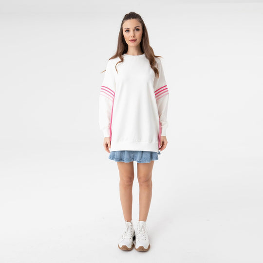 Color Gradient Sleeve Oversized Sweatshirt 31074