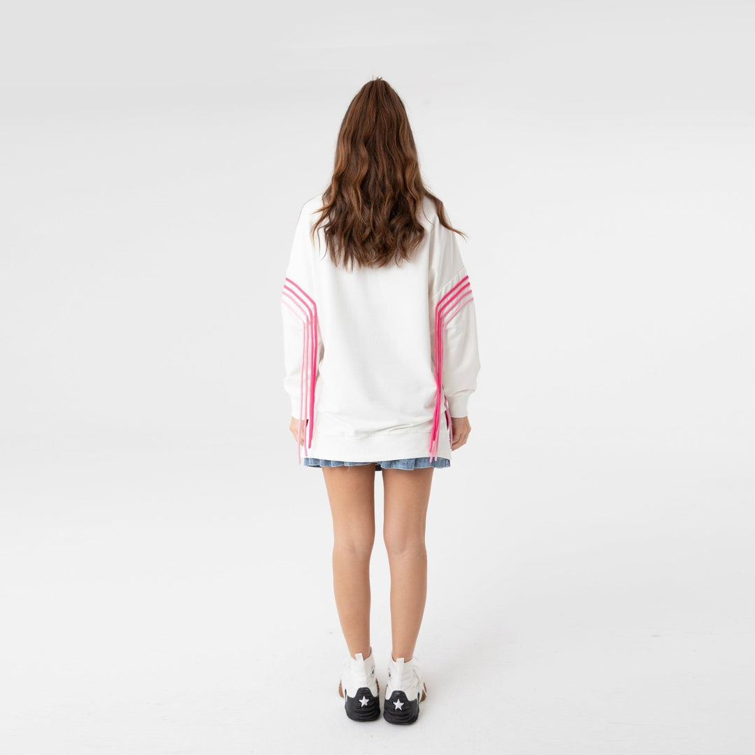 Color Gradient Sleeve Oversized Sweatshirt 31074