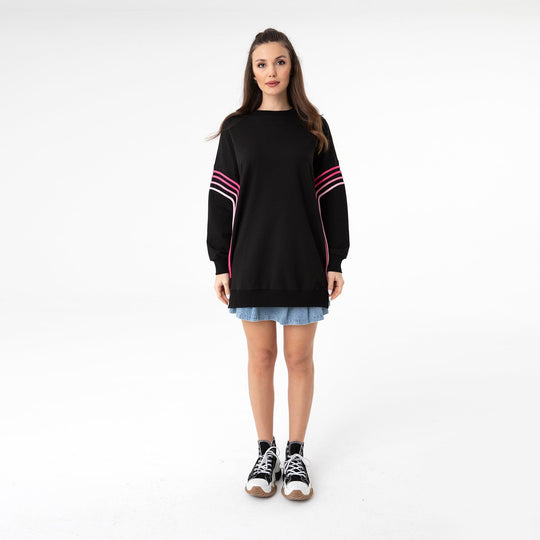 Color Gradient Sleeve Oversized Sweatshirt 31074