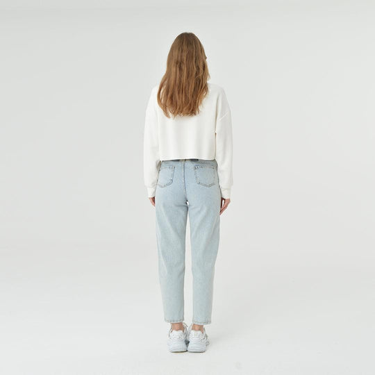 Collar Neck Cropped Modal Sweatshirt 60395