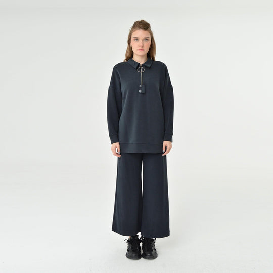 Collar Neck Oversized Modal Sweatshirt 60406