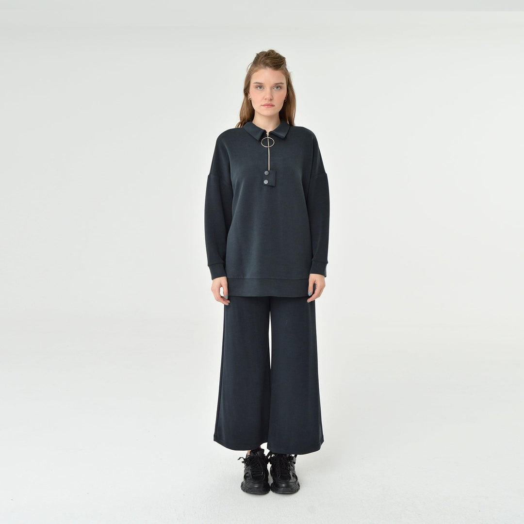 Collar Neck Oversized Modal Sweatshirt 60406