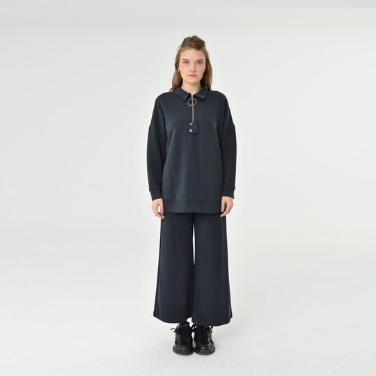 Collar Neck Oversized Modal Sweatshirt 60406