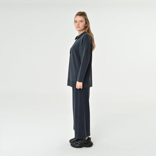 Collar Neck Oversized Modal Sweatshirt 60406