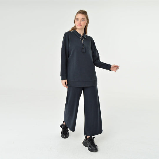 Collar Neck Oversized Modal Sweatshirt 60406