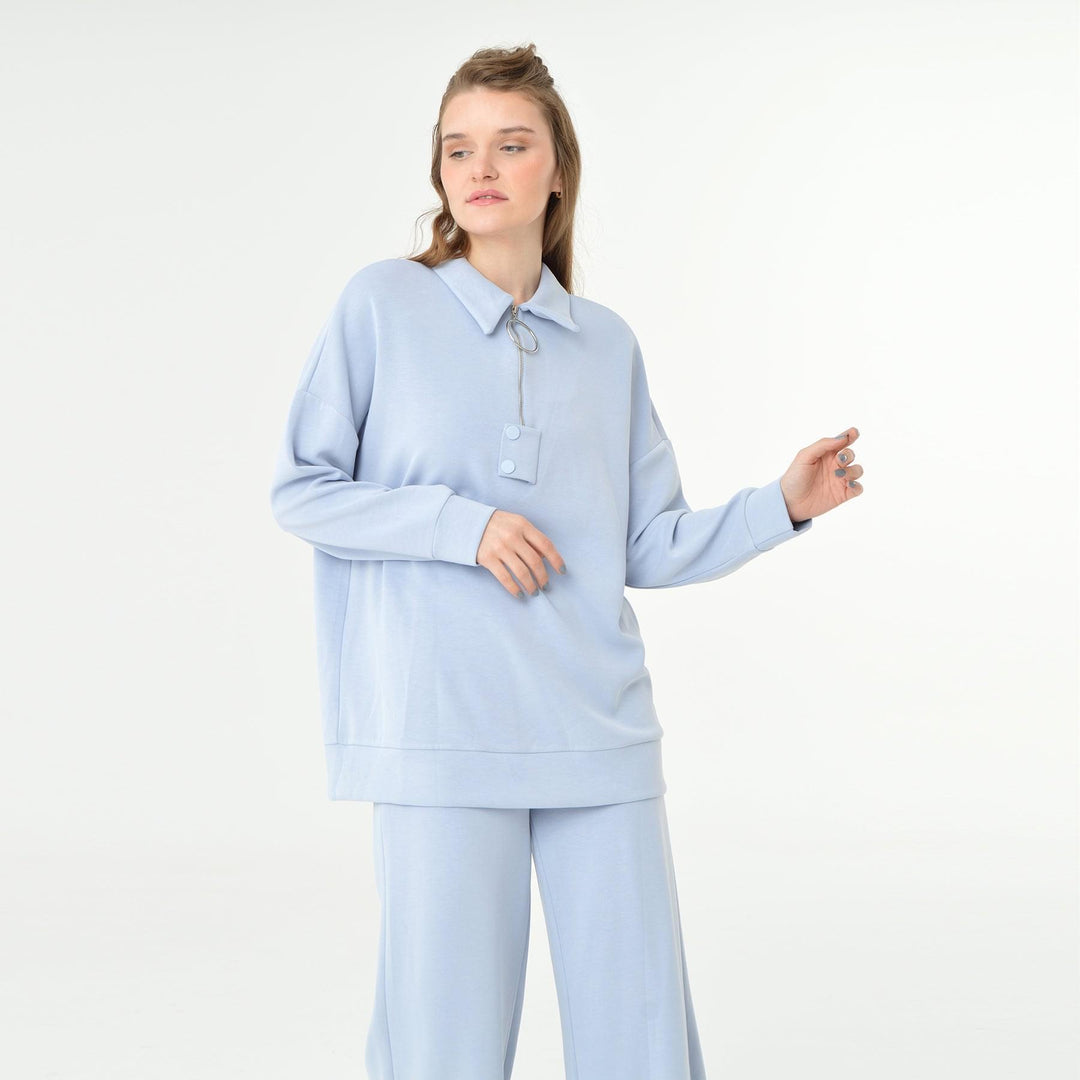 Collar Neck Oversized Modal Sweatshirt 60406