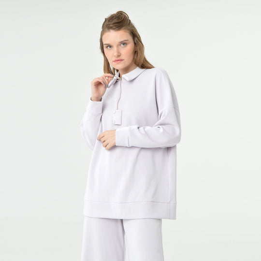 Collar Neck Oversized Modal Sweatshirt 60406