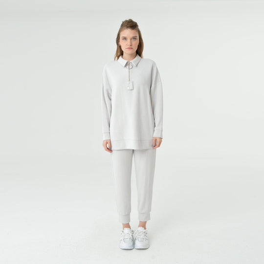 Collar Neck Oversized Modal Sweatshirt 60406