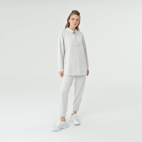 Collar Neck Oversized Modal Sweatshirt 60406