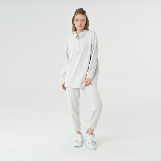 Collar Neck Oversized Modal Sweatshirt 60406