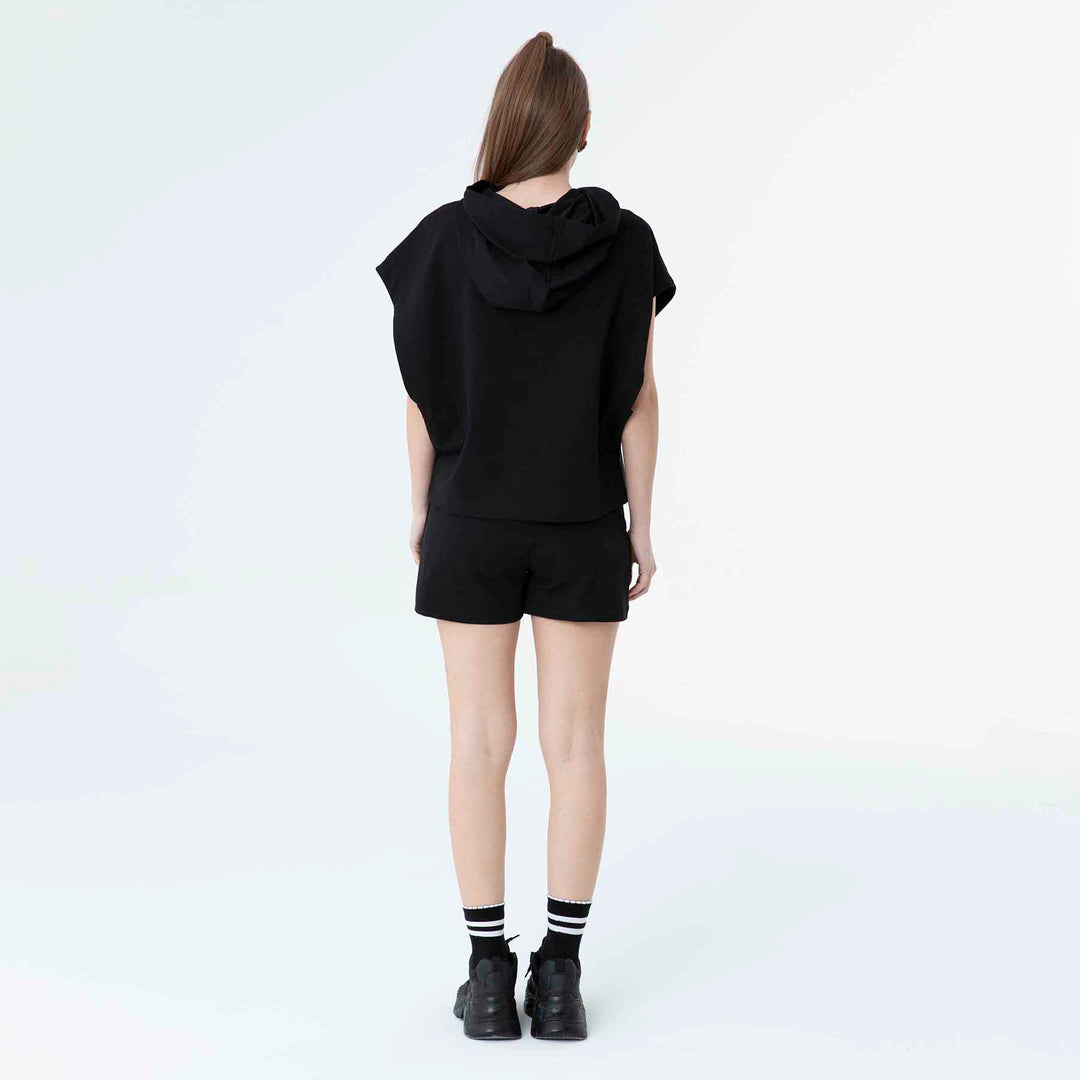 Hooded Low Short Sleeve Sweatshirt 60189