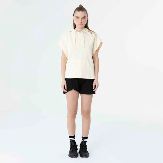 Hooded Low Short Sleeve Sweatshirt 60189