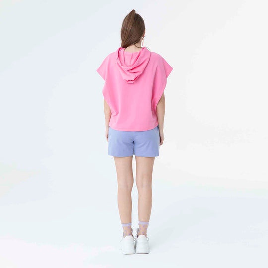 Hooded Low Short Sleeve Sweatshirt 60189