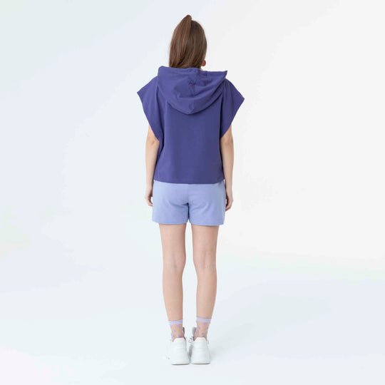 Hooded Low Short Sleeve Sweatshirt 60189