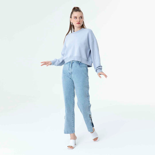 Bicycle Collar Basic Sweatshirt 60059