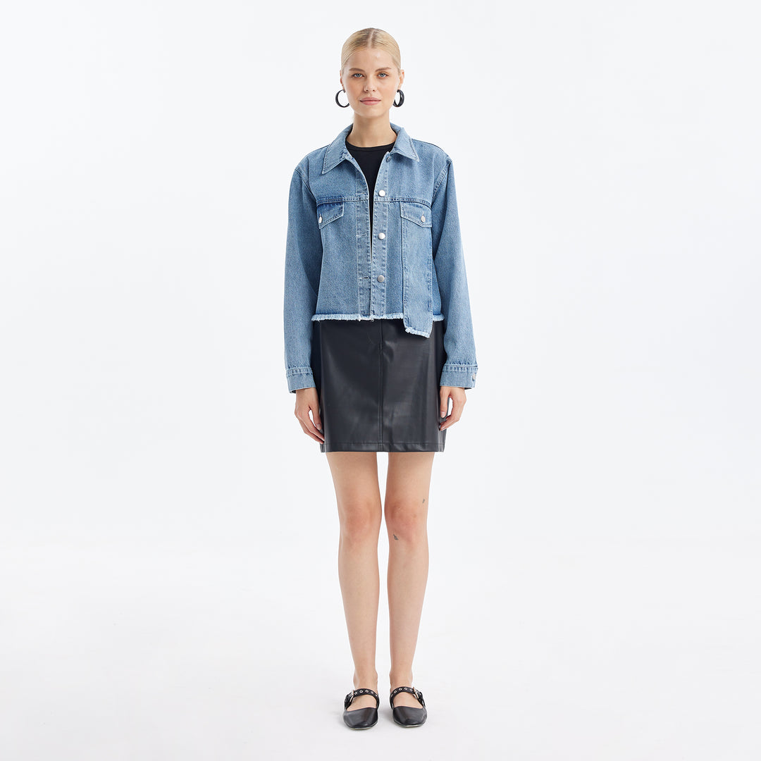 Pocket Dettailed Denim Jacket 31536