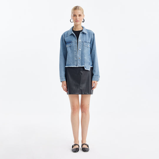 Pocket Dettailed Denim Jacket 31536