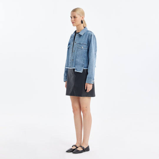 Pocket Dettailed Denim Jacket 31536