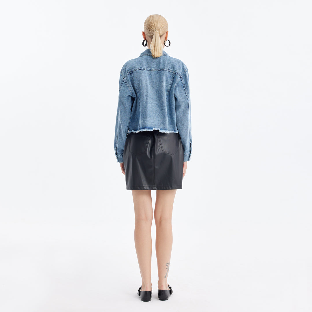 Pocket Dettailed Denim Jacket 31536