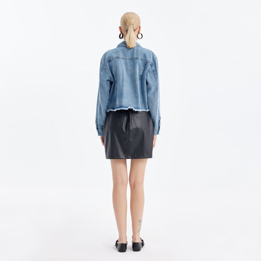Pocket Dettailed Denim Jacket 31536