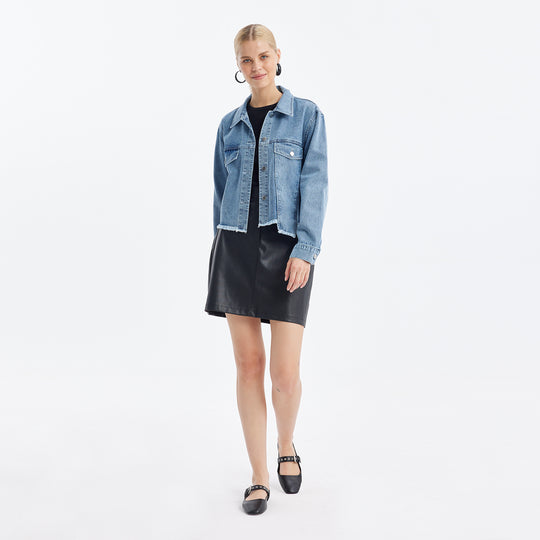 Pocket Dettailed Denim Jacket 31536