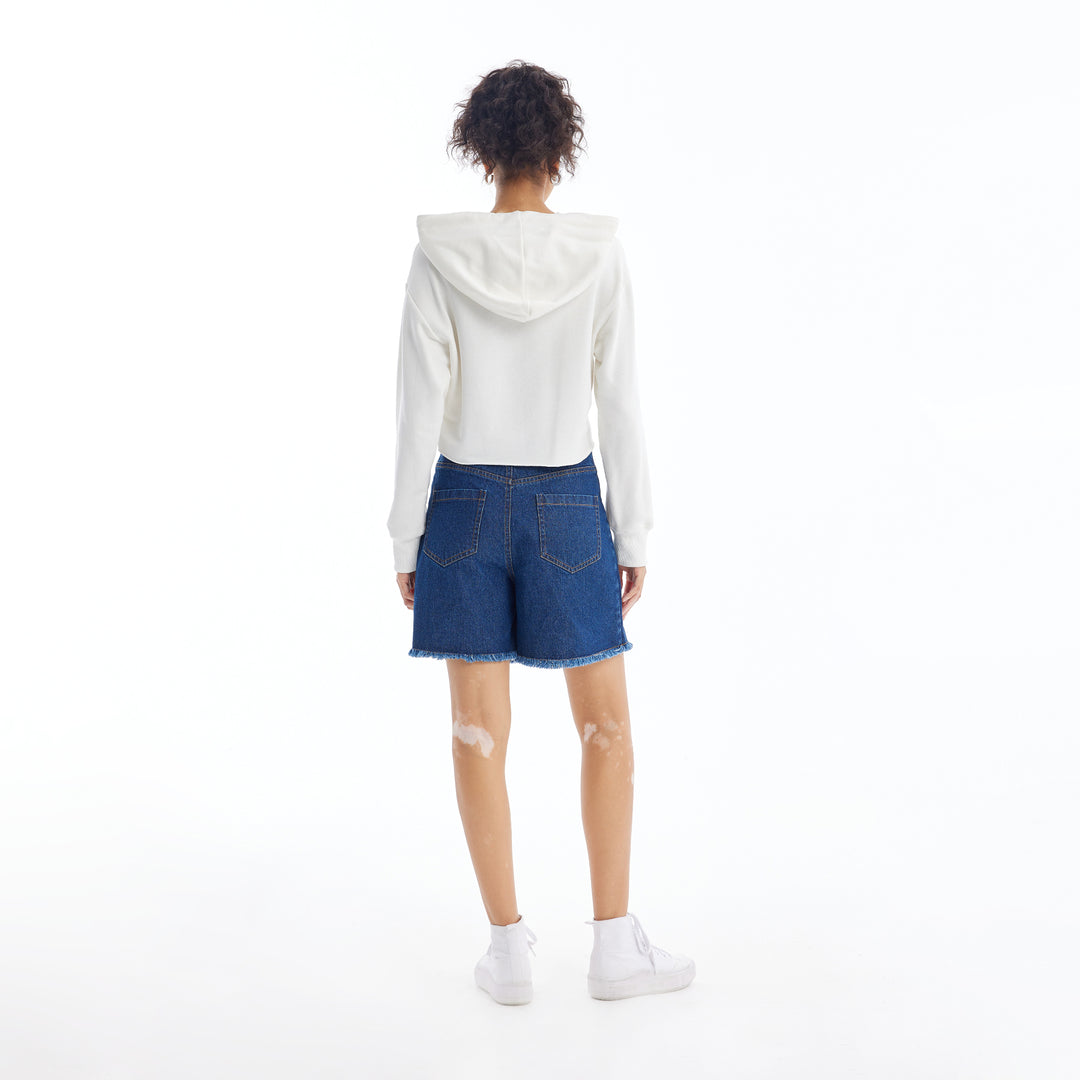 Sequin Embroidered Hooded Sweatshirt 31528